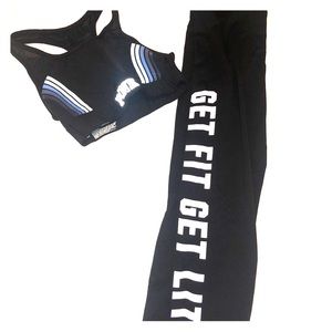 PINK ! Workout Set ! Sports Bra & Leggings !